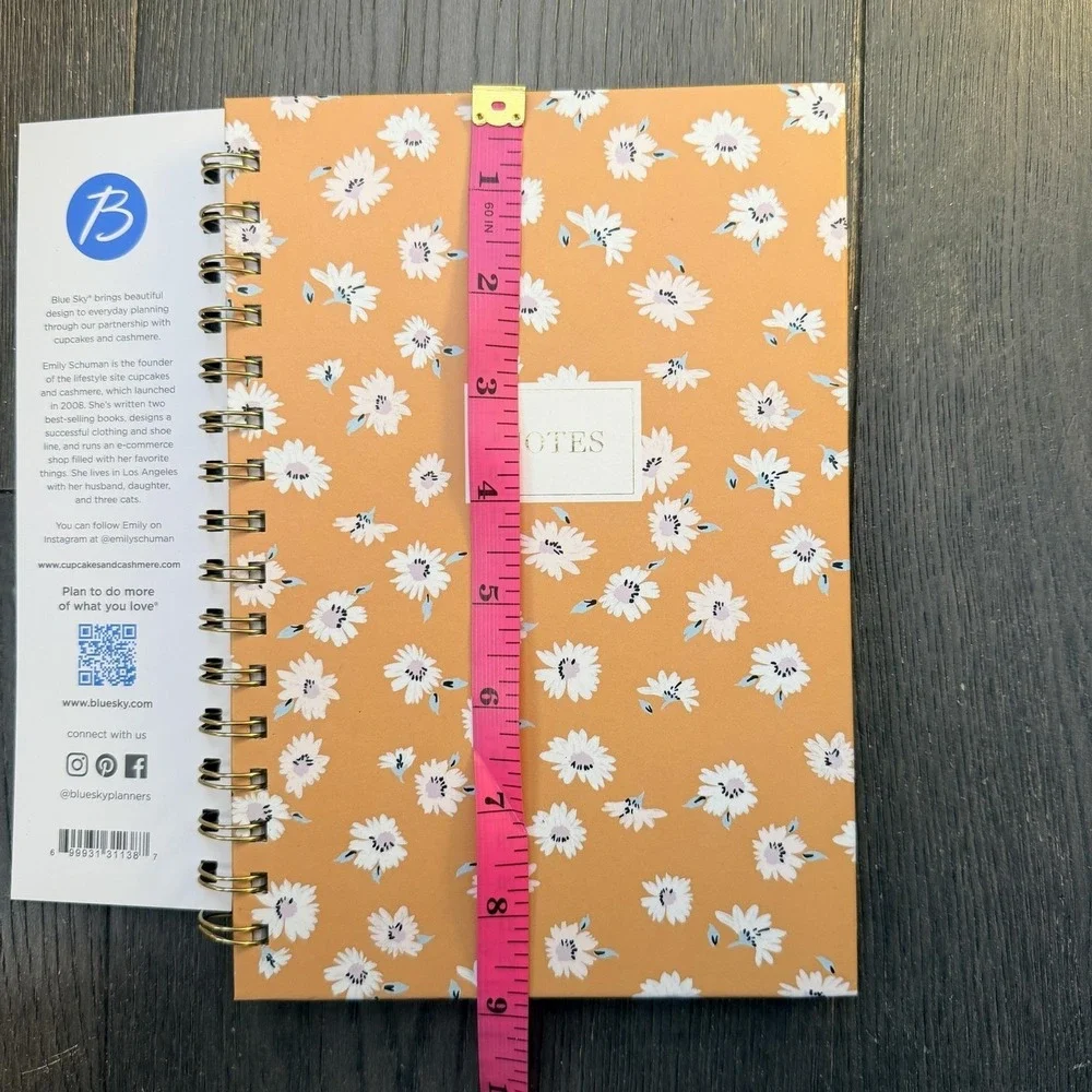 Blue Sky A5 Spiral Notes Notebook 160 Pages Orange Floral Cupcakes And Cashmere